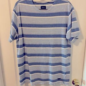 RVCA Striped S/S T Shirt; Medium; Blue